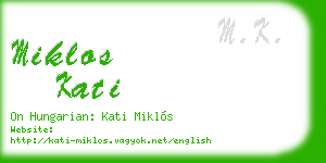 miklos kati business card